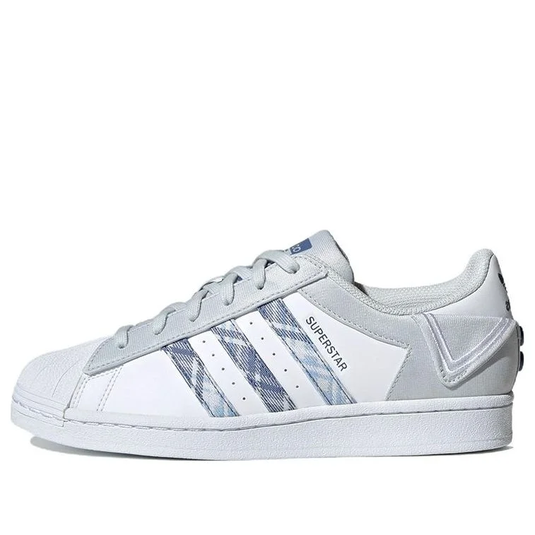 (WMNS) adidas Originals Superstar 'White Gray Blue' IG3005 - 1