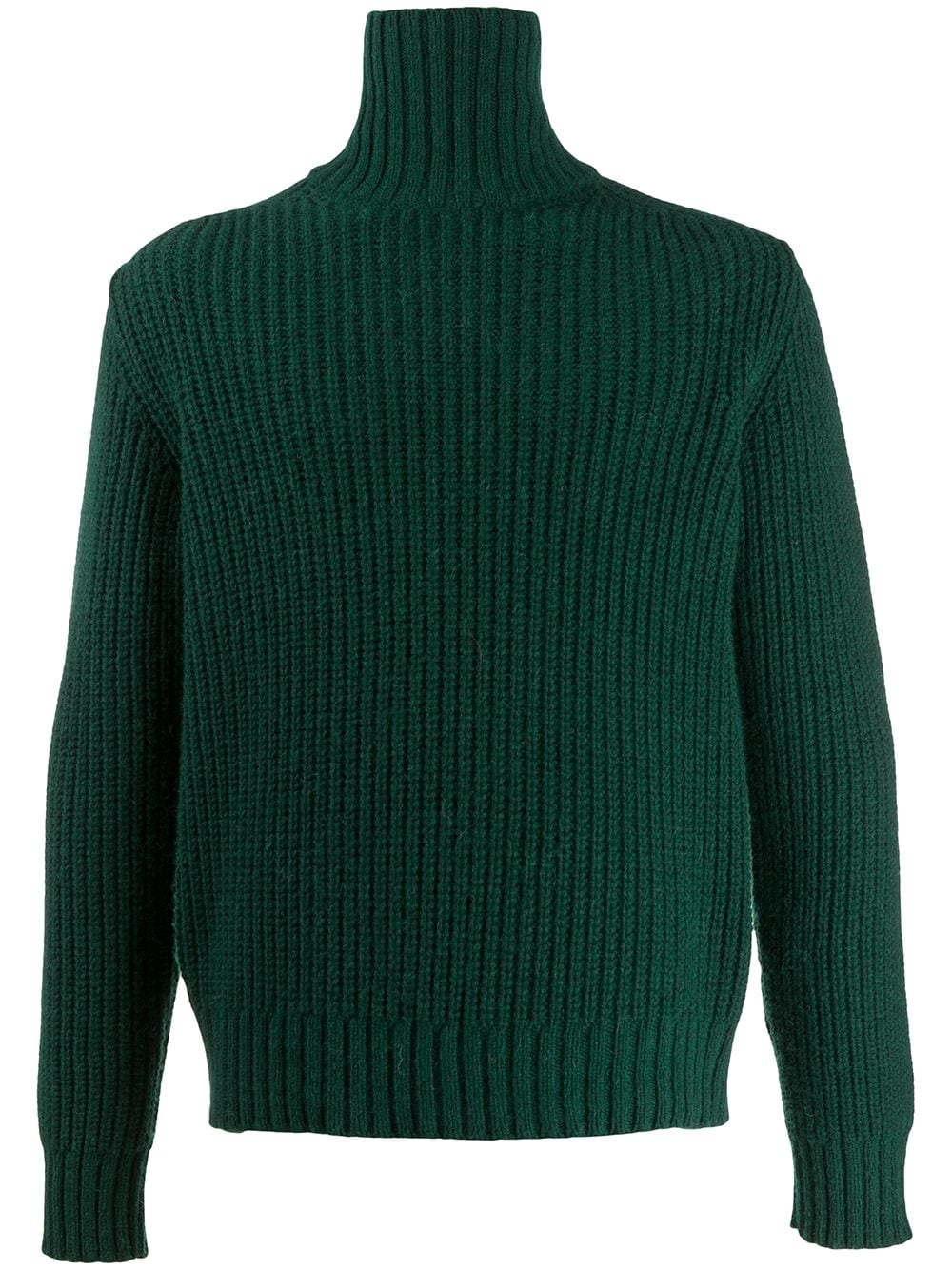 funnel neck ribbed jumper - 1