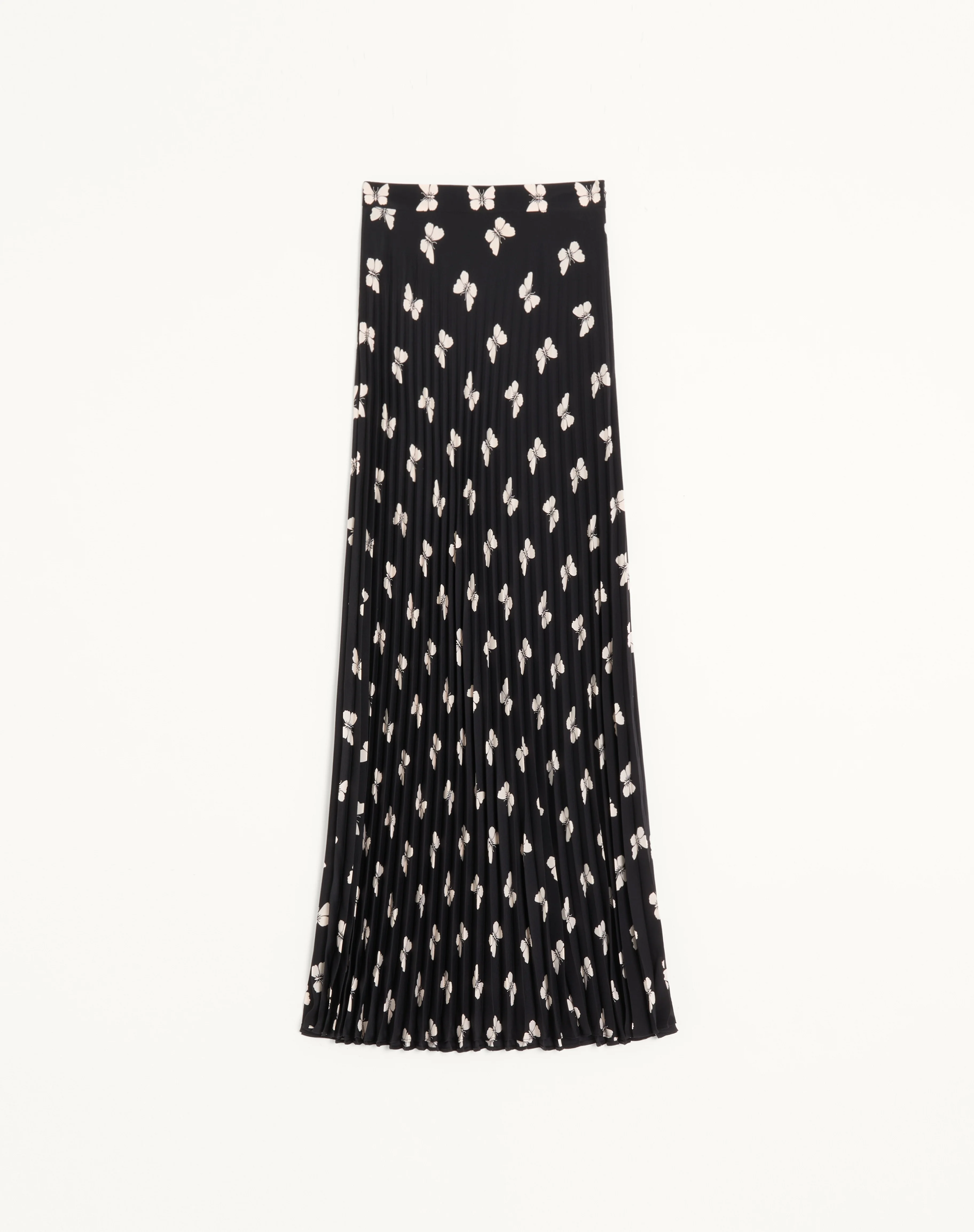 VALENTINO MIDI SKIRT IN BUTTERFLOW PRINT CREPE DE CHINE - 1
