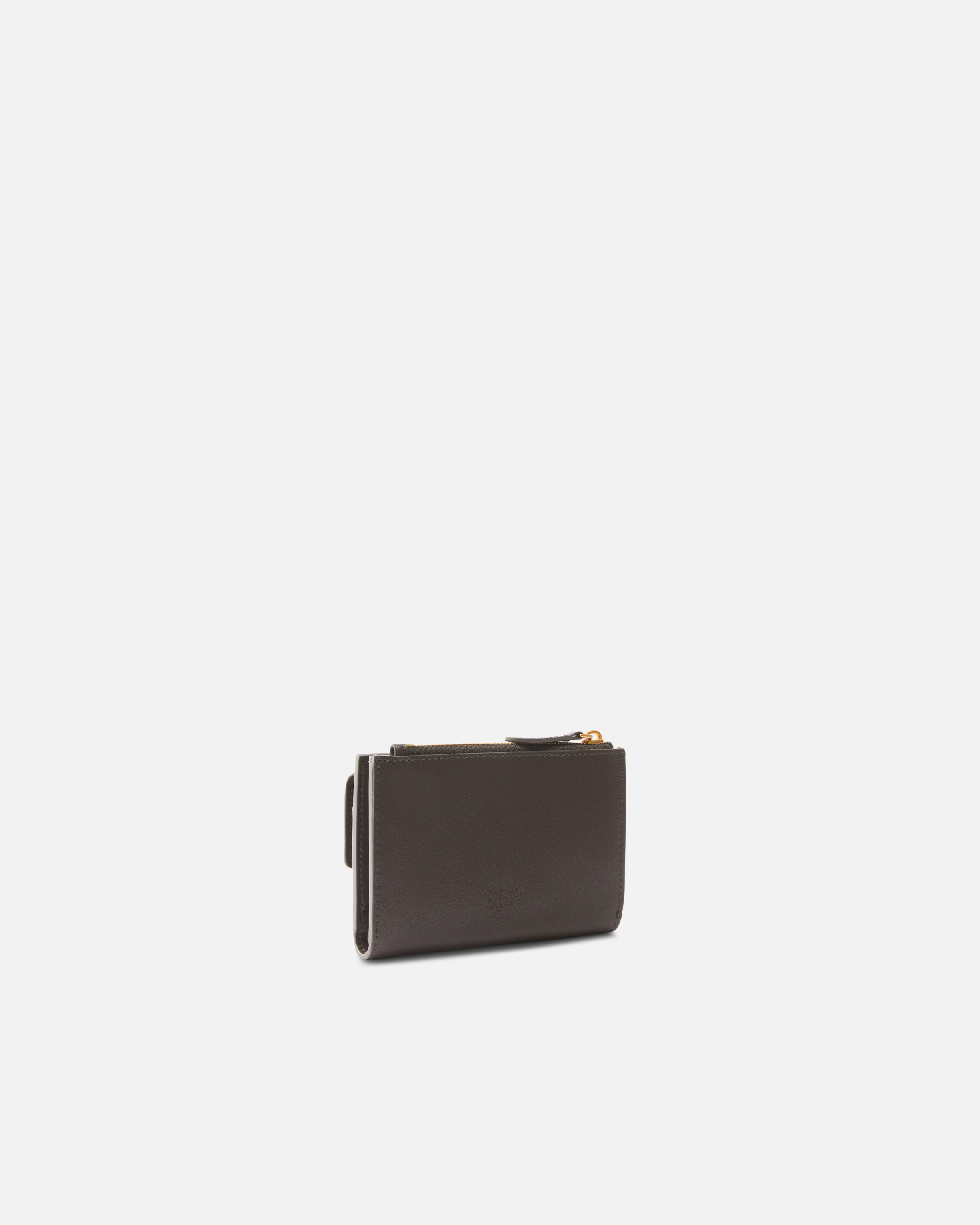 COMPACT SMALL WALLET IN SMOOTH LEATHER WITH LOGO - 2