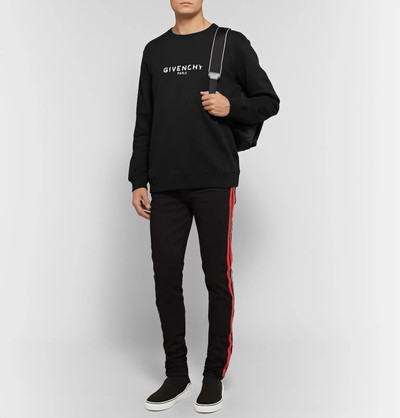 Givenchy Distressed Logo-Print Loopback Cotton-Jersey Sweatshirt outlook