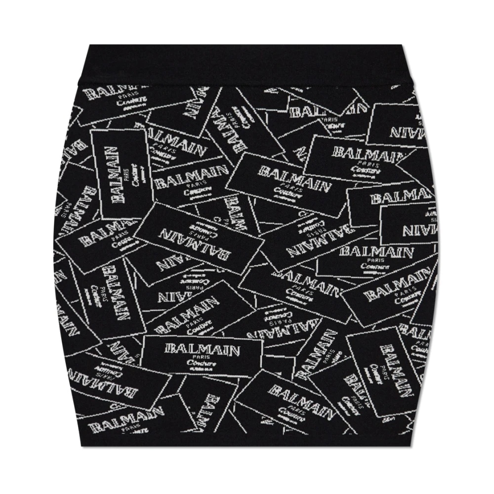 スカート BALMAIN 'Monogram' skirt Black  DF1LC056KG96 Balmain SHORT SKIRT WITH MONOGRAM | miinto | REVERSIBLE