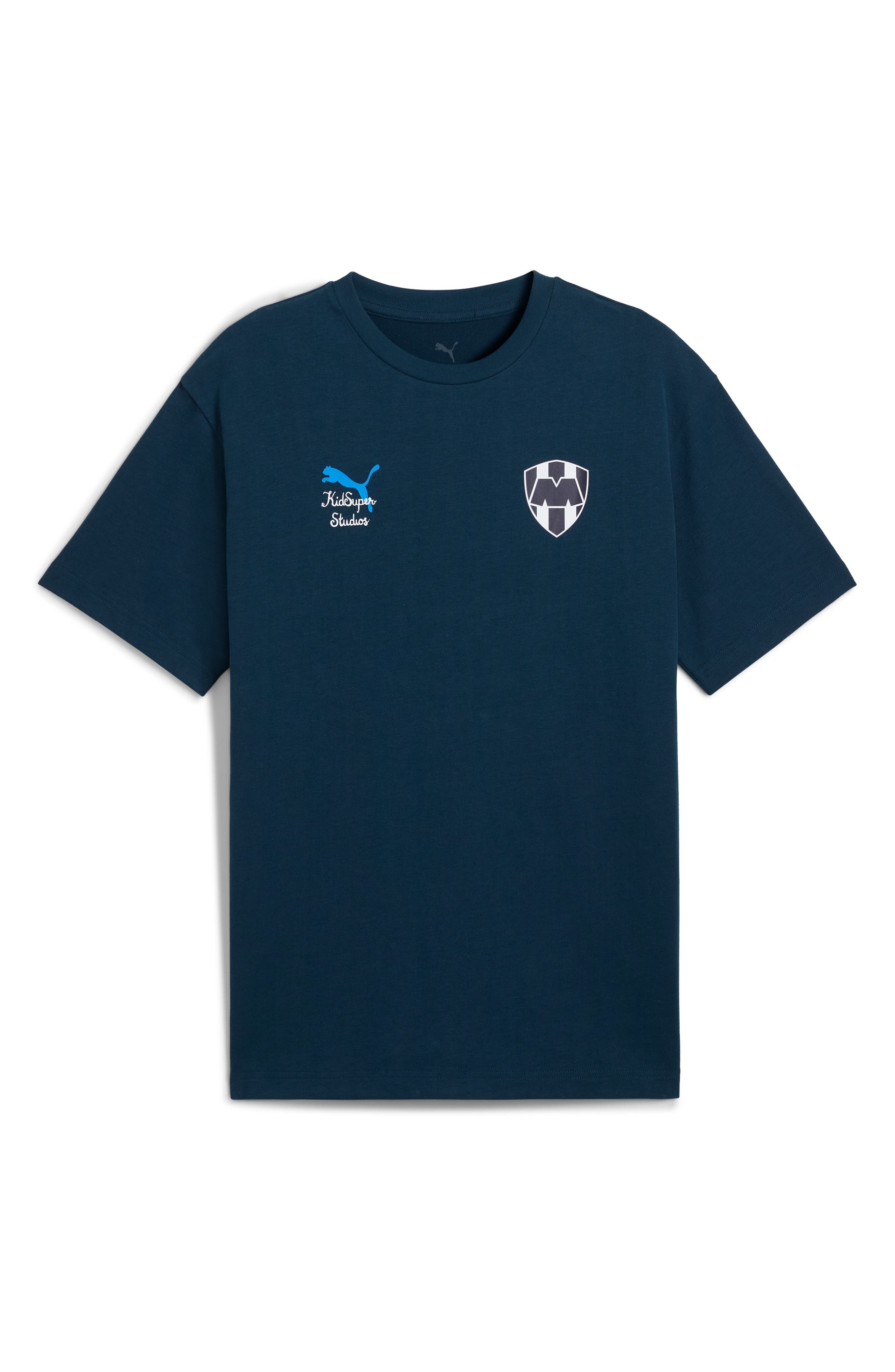 PUMA x KidSuper MTY Cotton Graphic T-Shirt in Deep Navy-Puma White at Nordstrom - 4