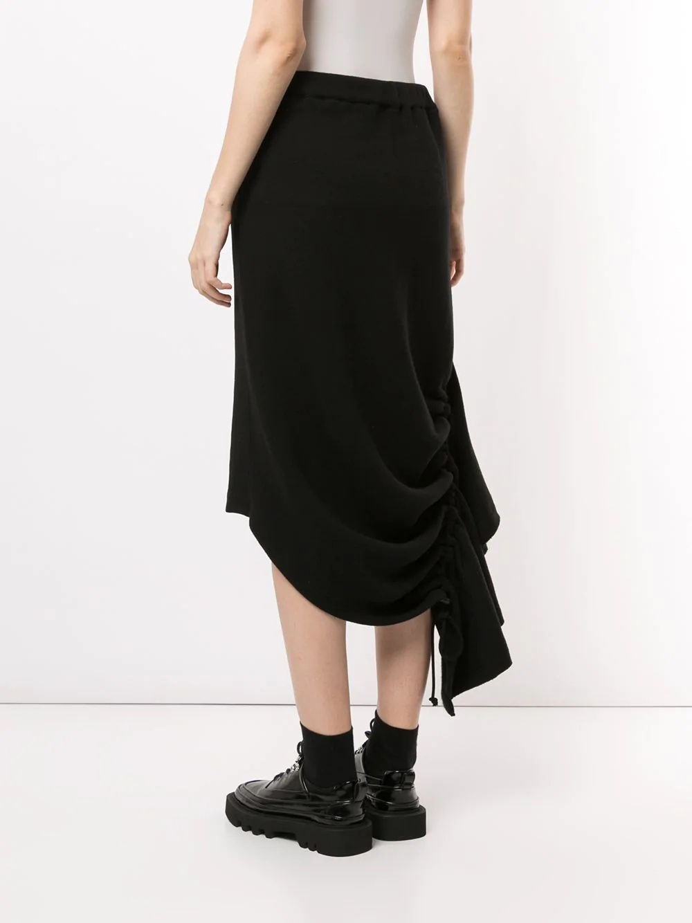 ruched asymmetric skirt - 4