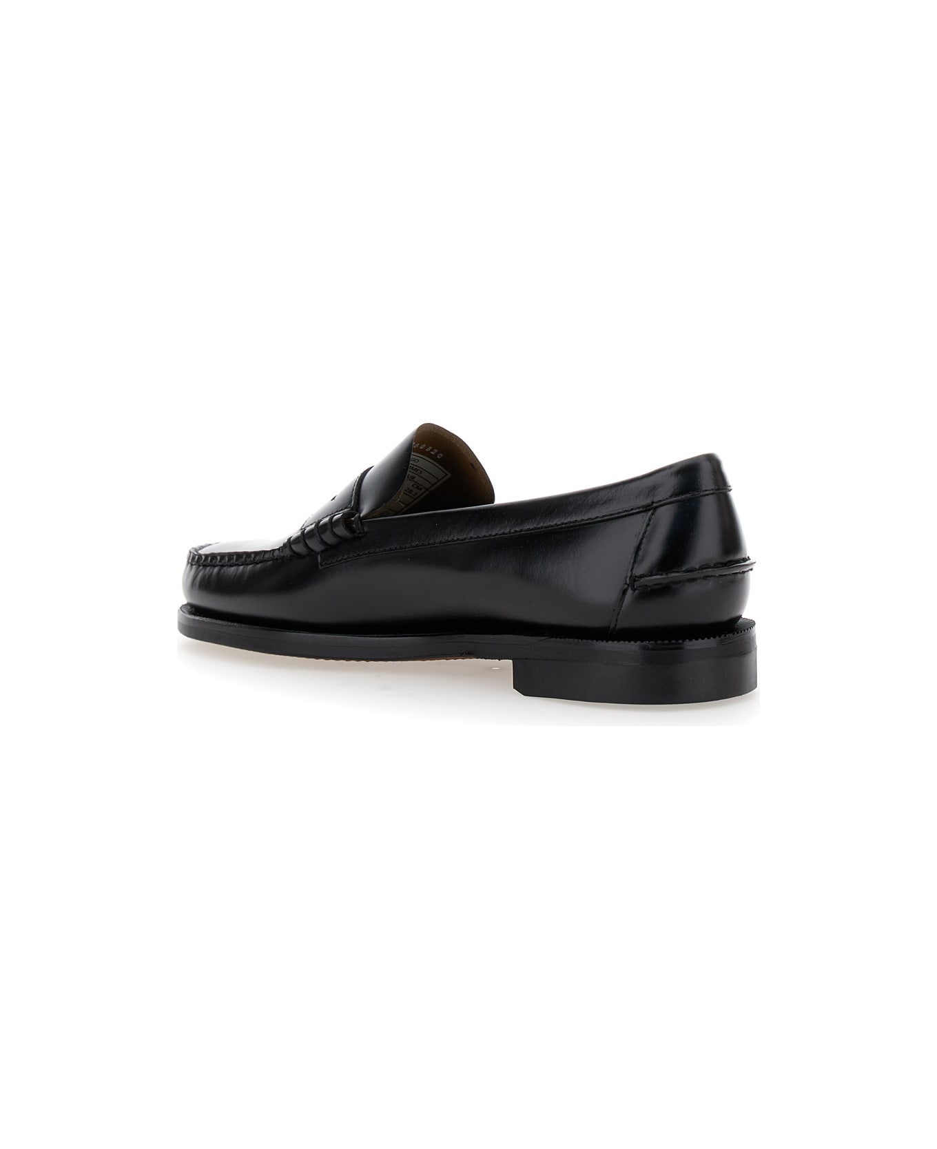 Black Pull-on Loafers In Leather Man - 3