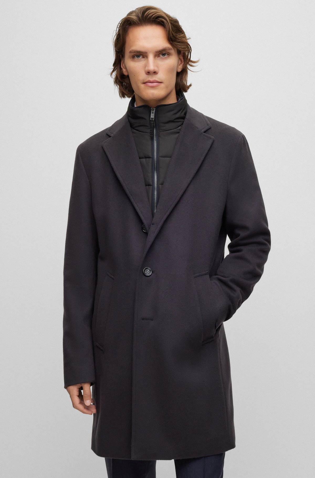 WOOL-BLEND COAT WITH ZIP-UP INNER - 6