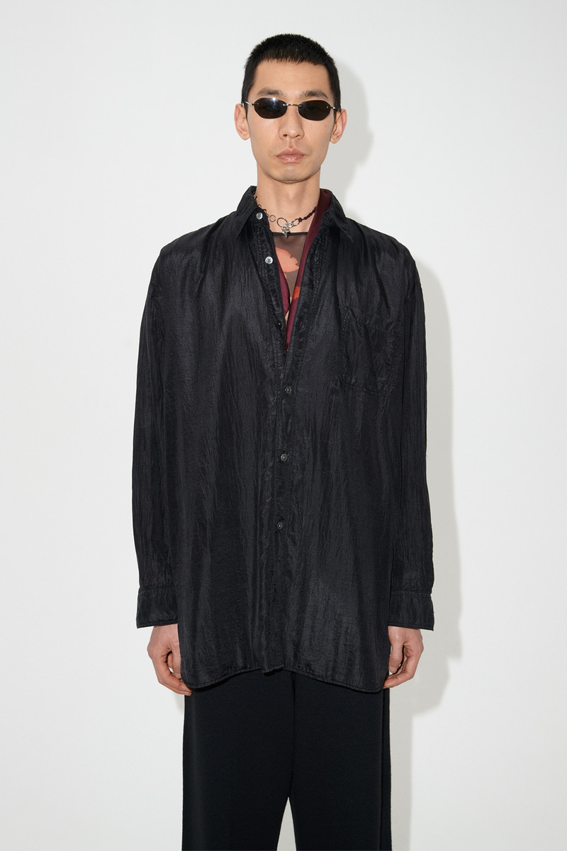 Our Legacy Darling Shirt Black Cotton Silk outlook
