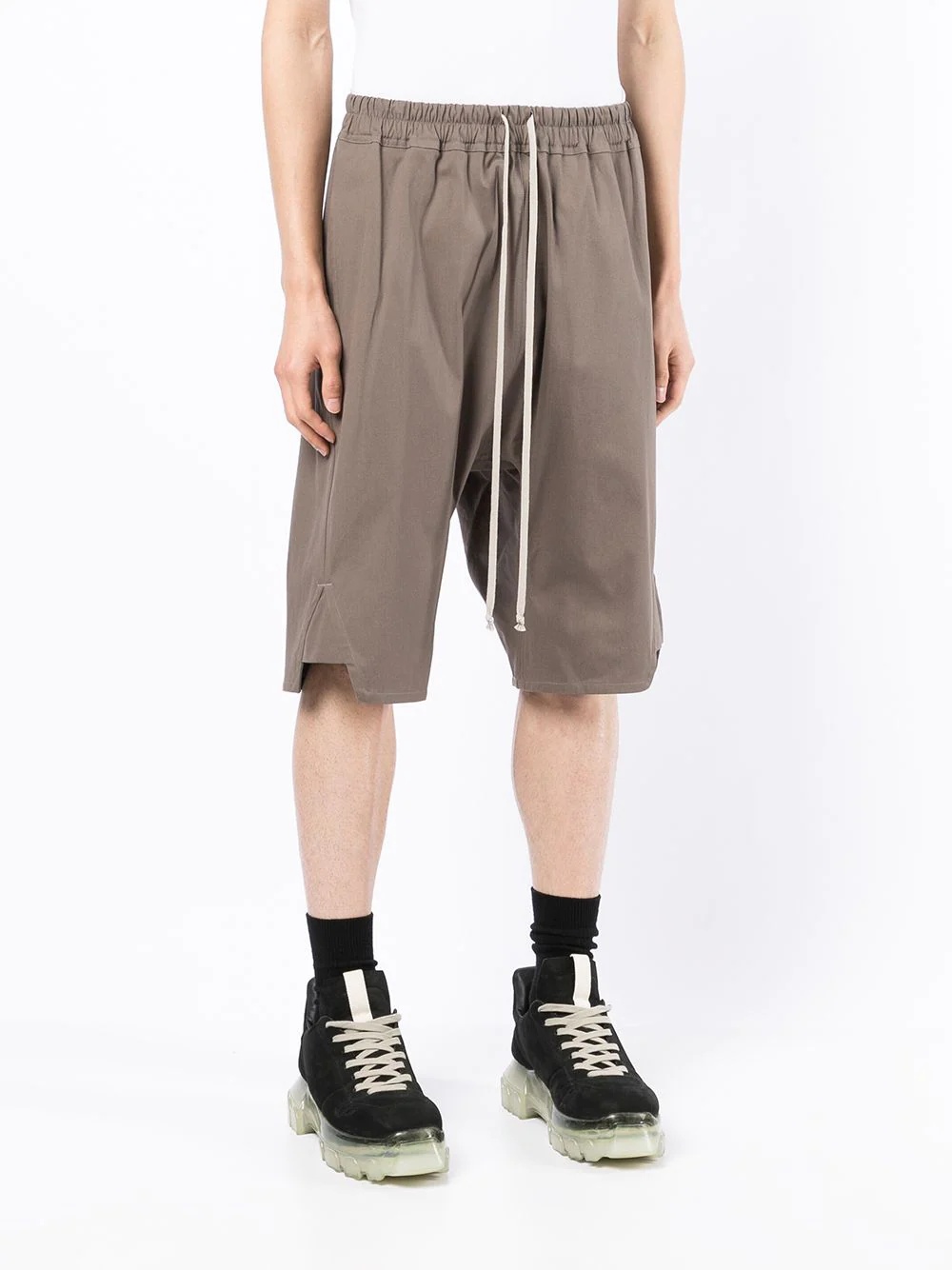 drawstring-waist shorts - 3