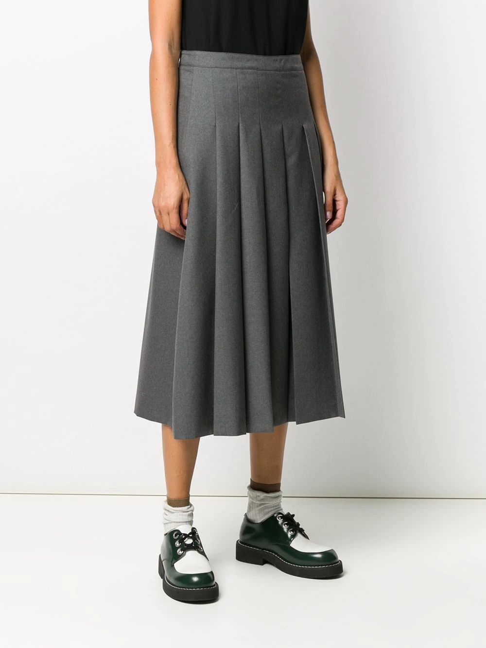 high-waisted pleated skirt - 3