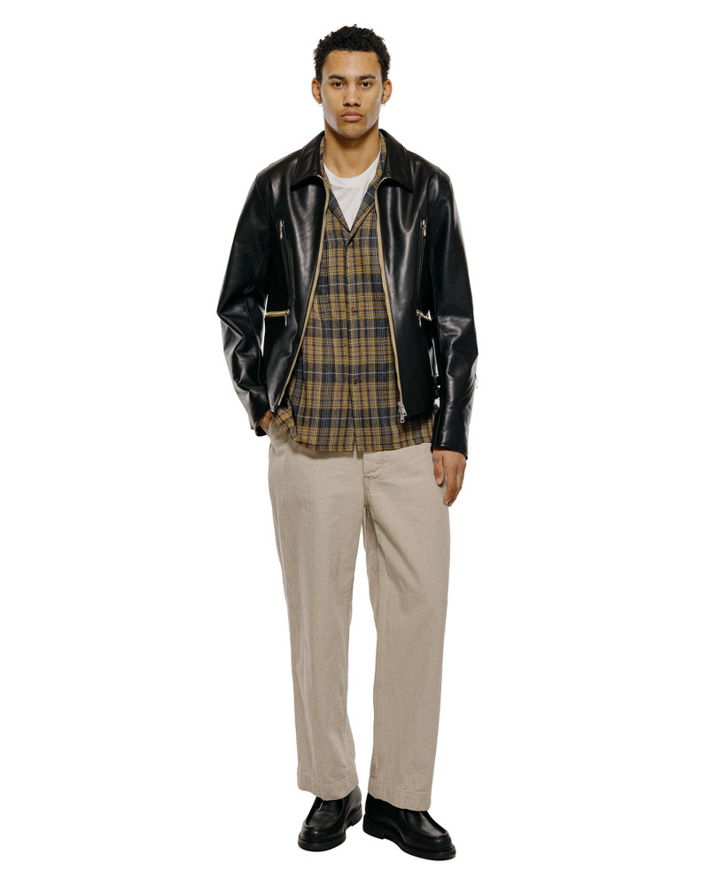 Thom Open Collar Jacket Shirt Yellow 4