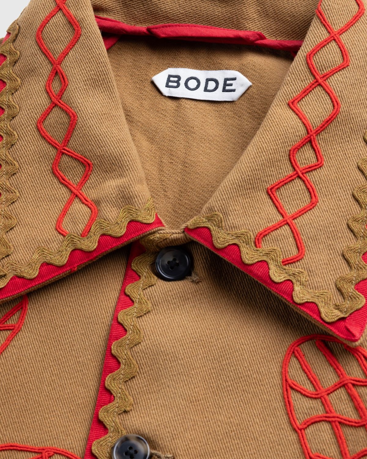 Bode – Field Maple Coat Brown/Red - 5