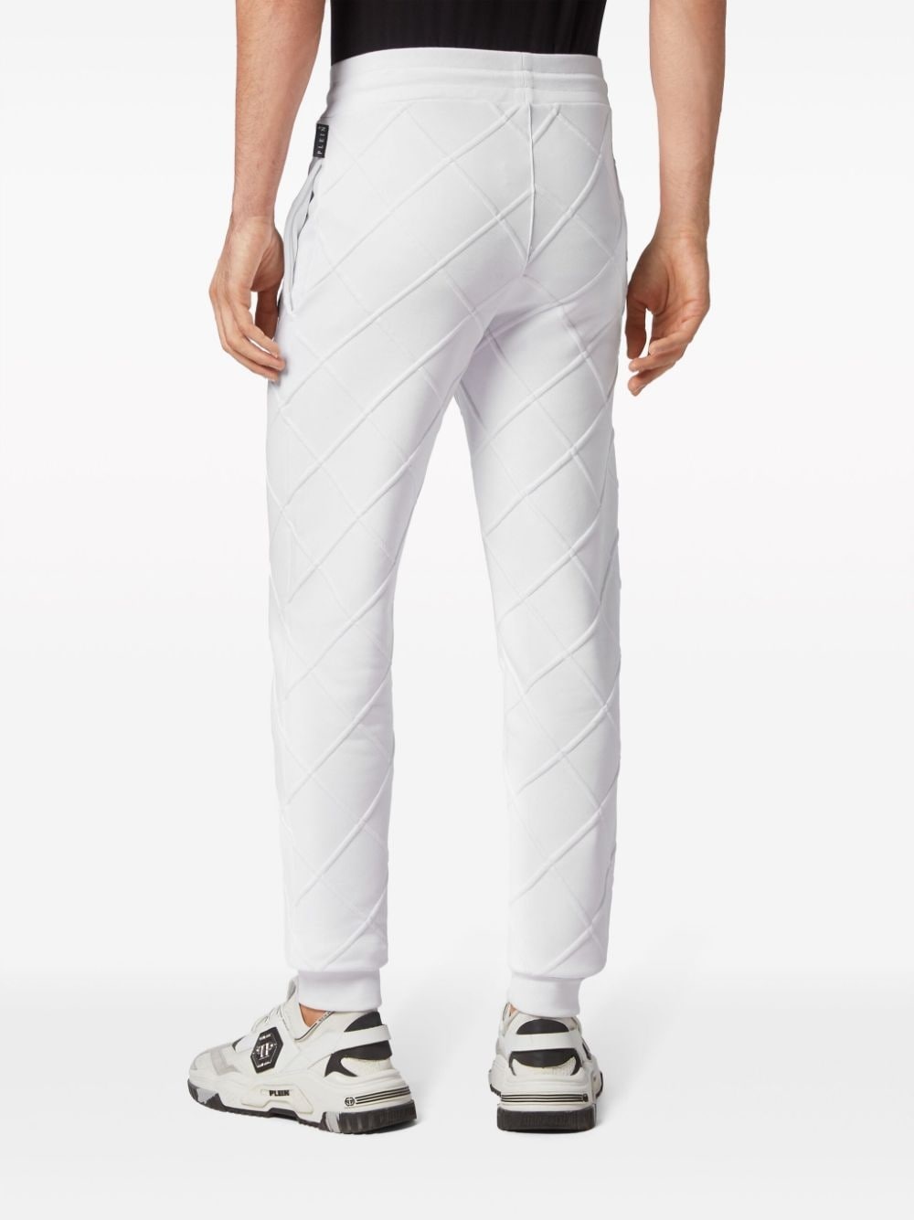 diamond-quilted track pants - 4