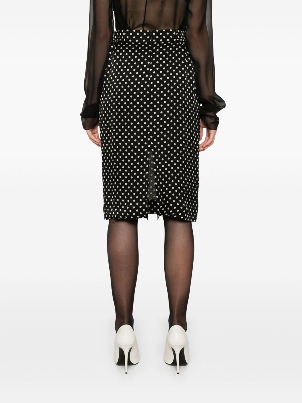 polka-dot silk skirt - 4