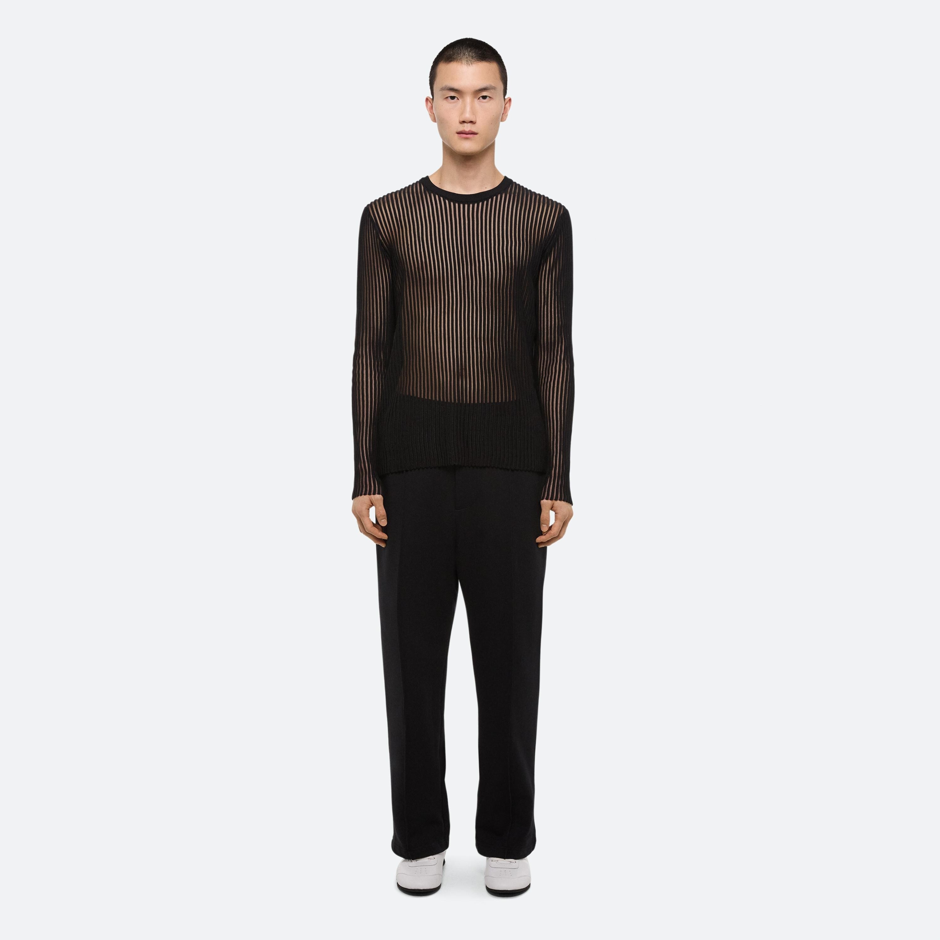 SPACED SHEER CREWNECK - 3