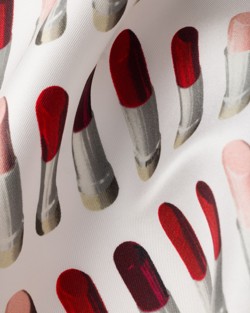 Prada Printed silk twill scarf outlook