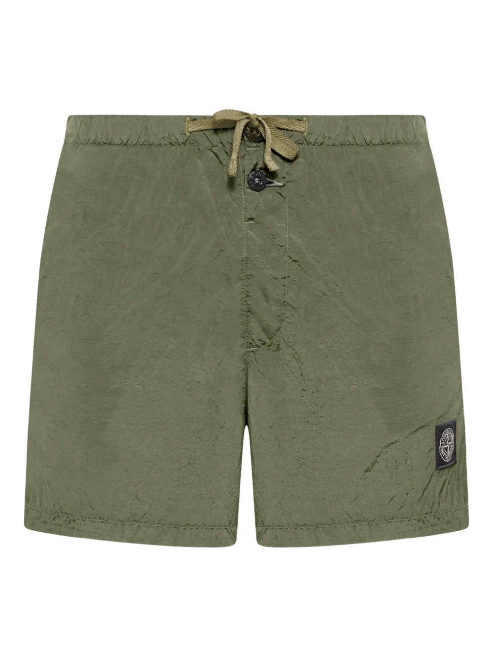 drawstring patch shorts - 1