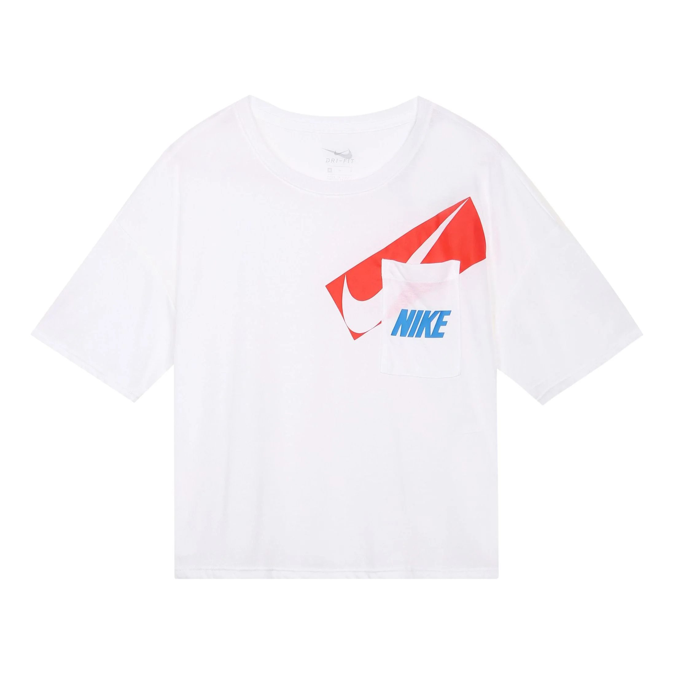 (WMNS) Nike Dri-fit Loose Crew Neck Short Sleeve T-Shirt White DC7190-100 - 1