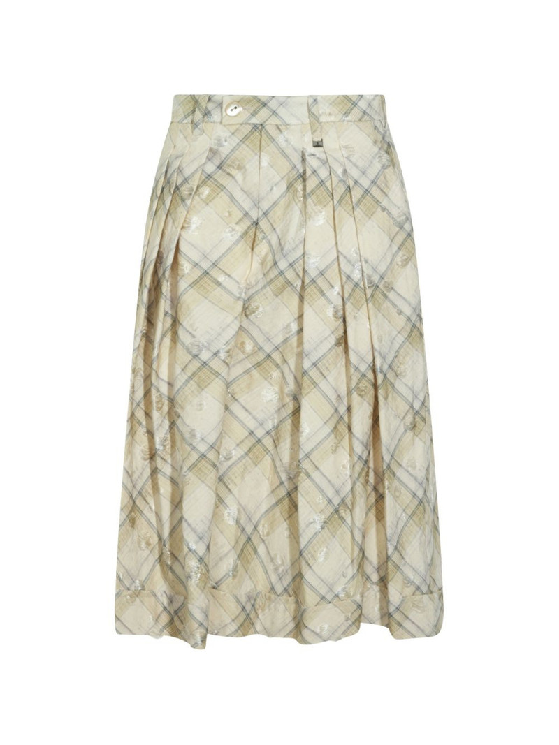 checked pleated skirt 1