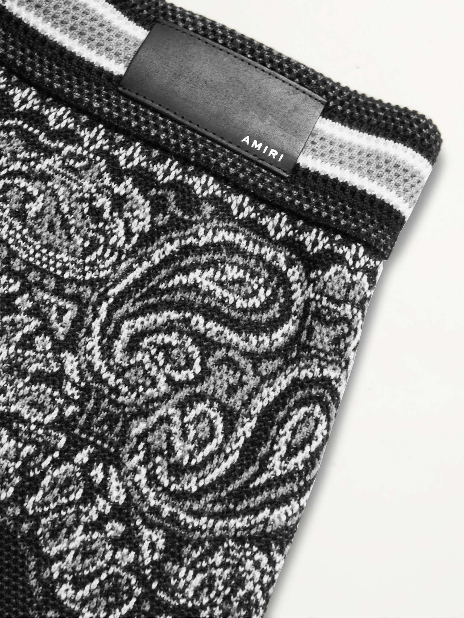 Bandana-Jacquard Cotton and Cashmere-Blend Drawstring Shorts - 5