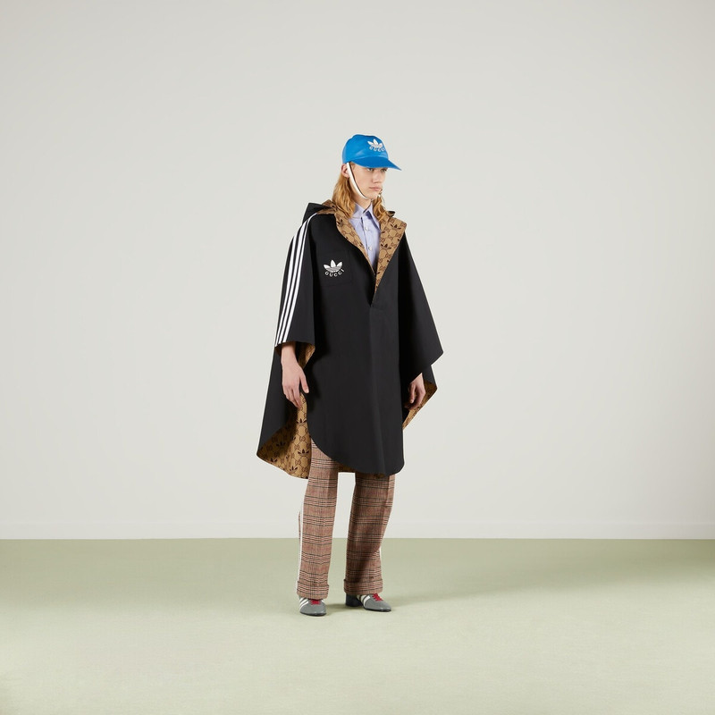 GUCCI adidas x Gucci reversible cape coat outlook