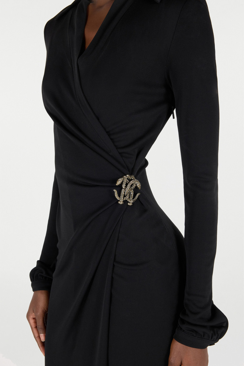 Midi Dress With Mirror Snake Monogram 6