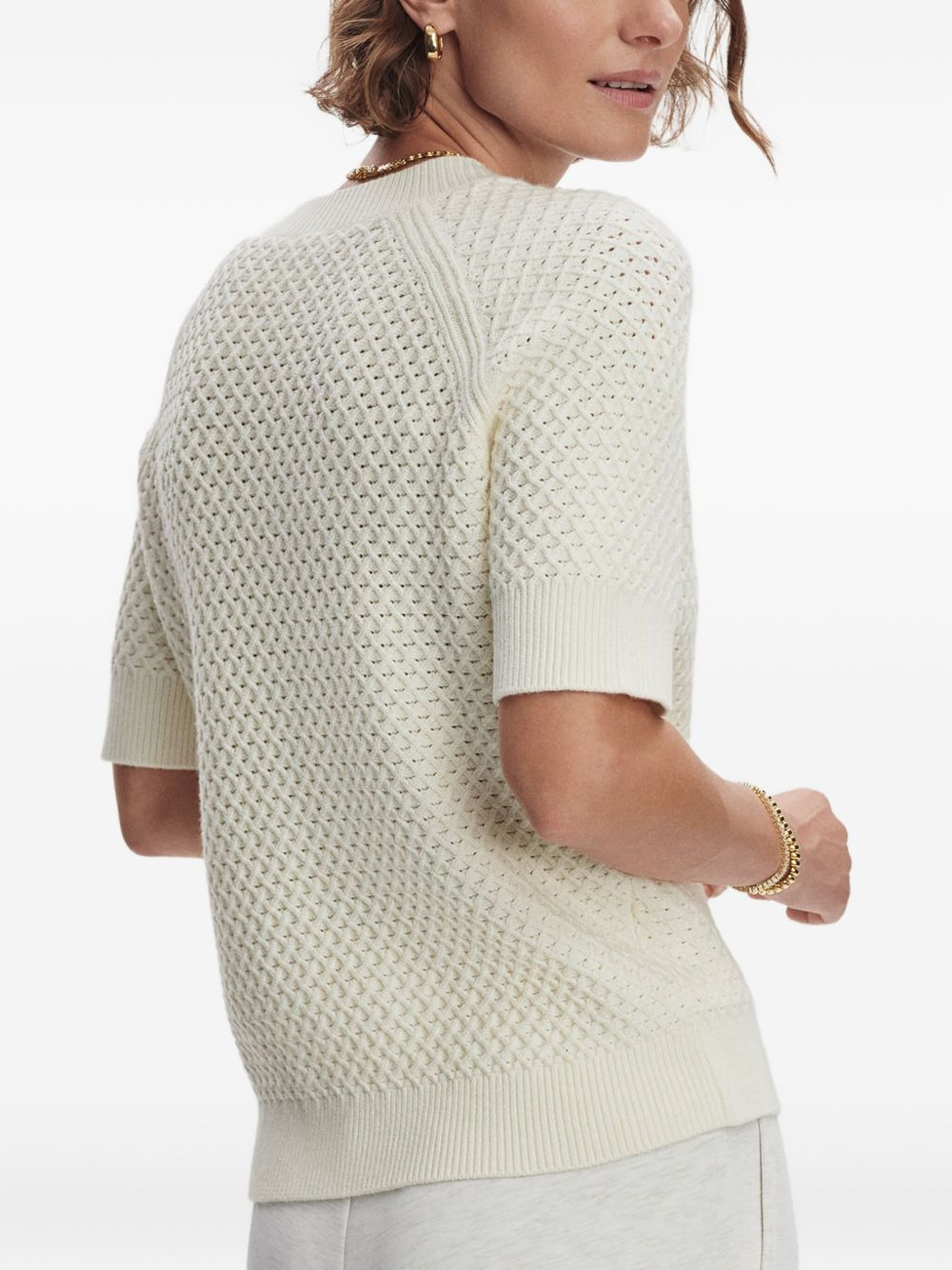 Lucy textured short-sleeve T-shirt - 4