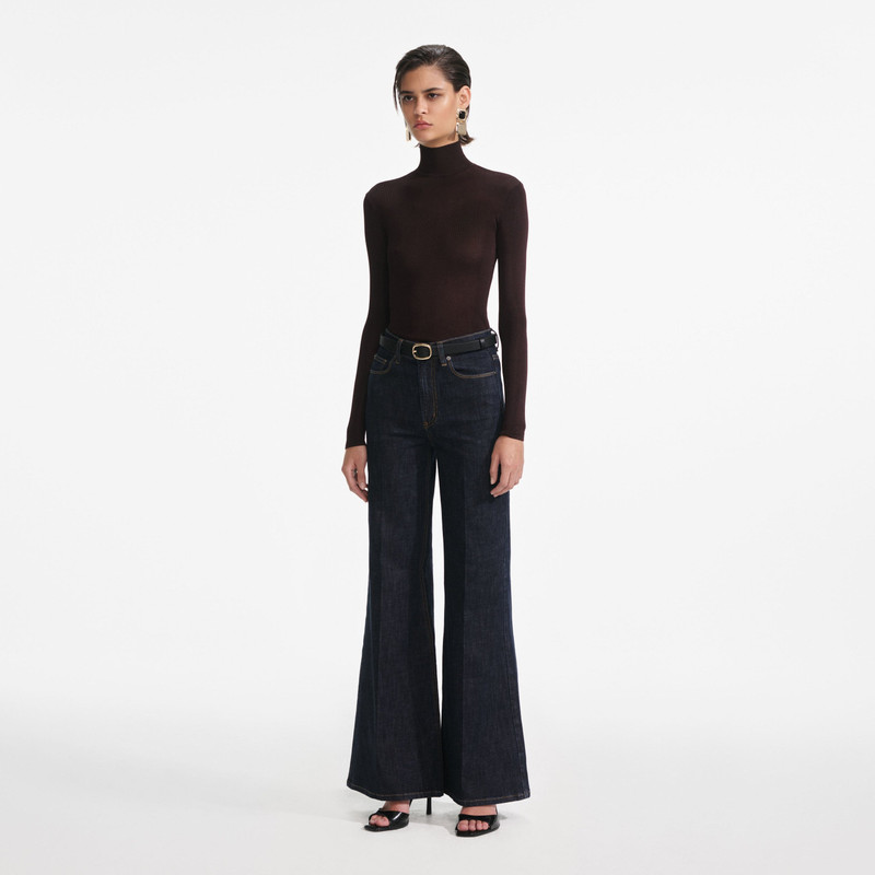 Brown Viscose Knit Top 2