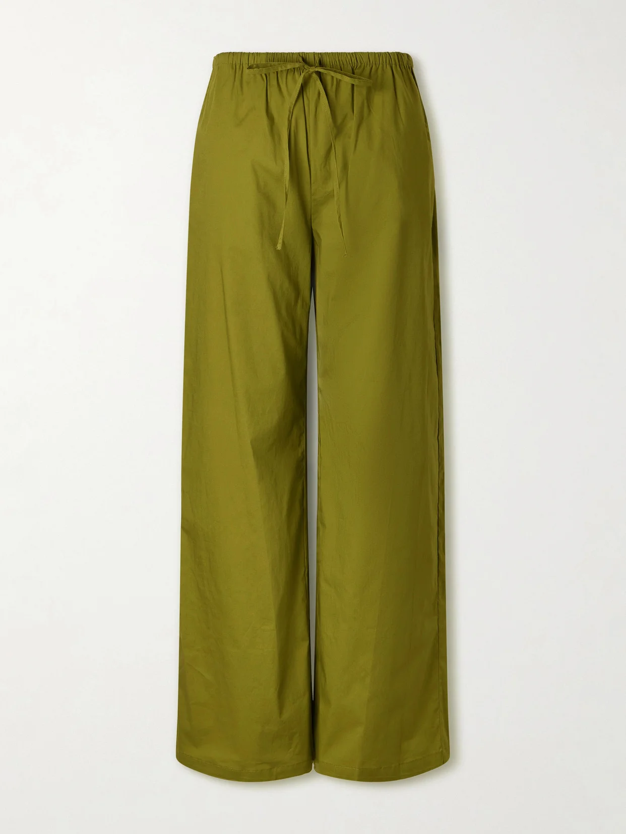 Mateo Stretch-cotton Wide-leg Pants - 1