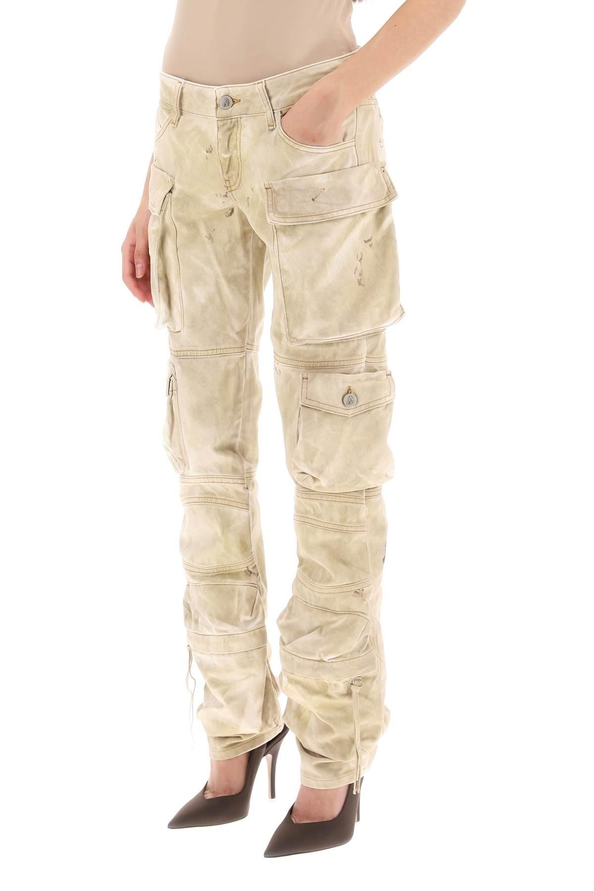 The Attico 'Essie' Cargo Pants With Marble Effect - 4