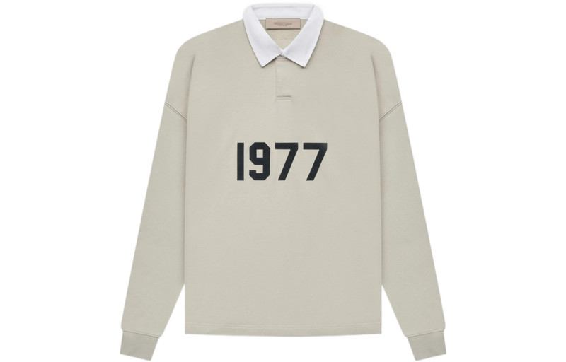 ESSENTIALS Fear of God Essentials SS22 1977 Henley Rugby Polo Shirt 'Oatmeal' FOG-SS22-106 outlook
