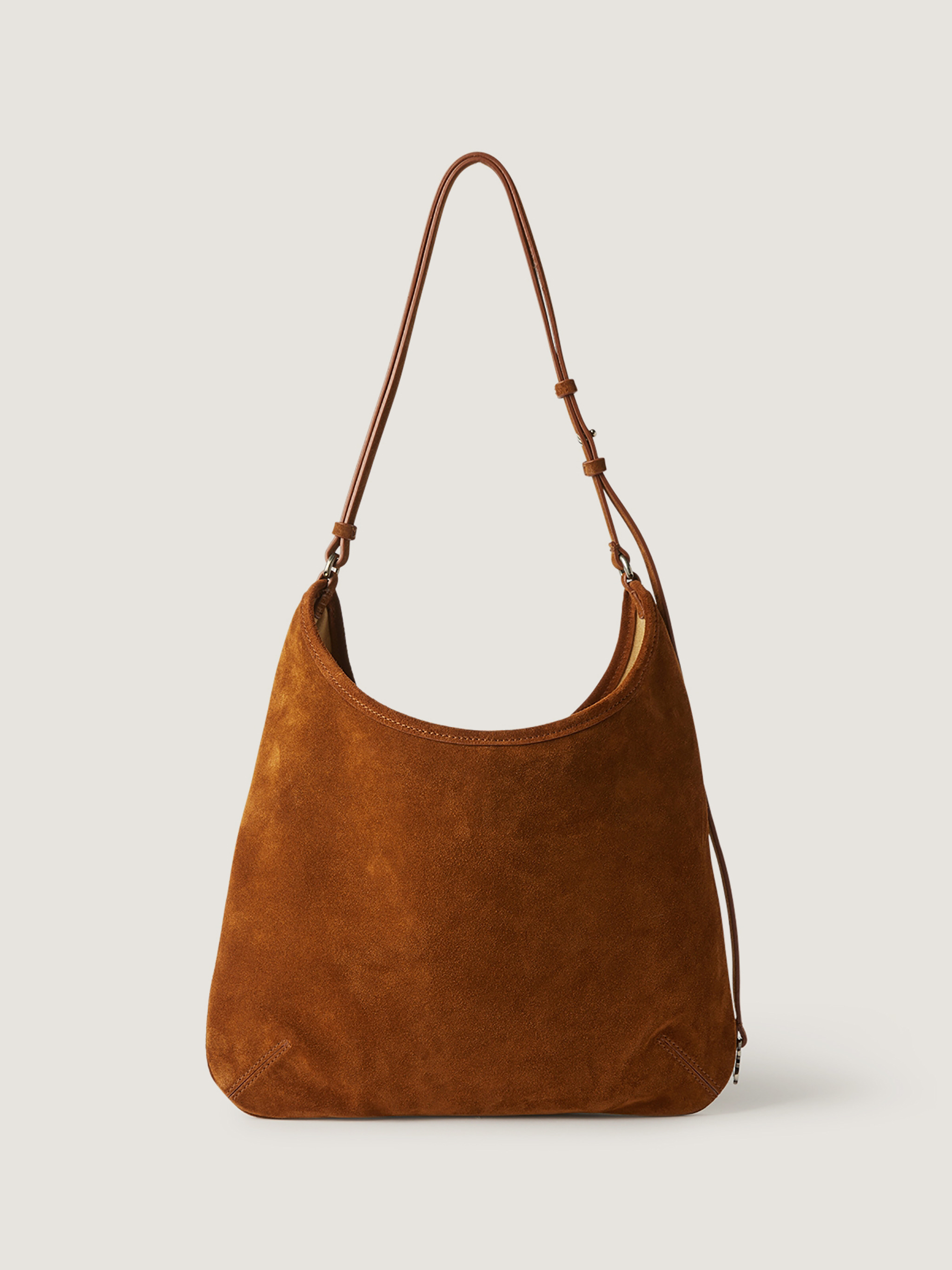 Zip-Up Suede Maxi Bag - 3