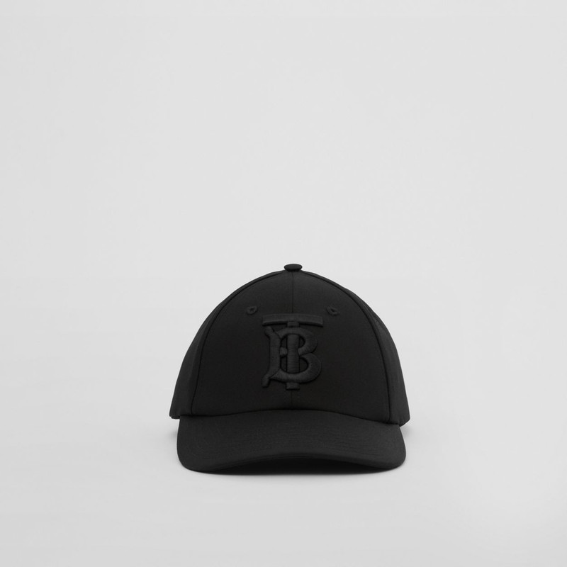 Monogram Motif Cotton Gabardine Baseball Cap 1