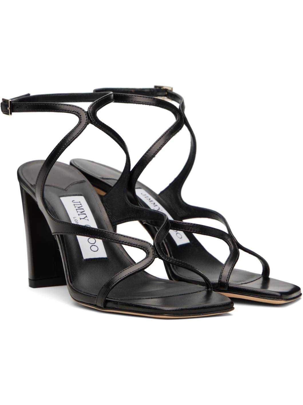 Black Azie 85 Heeled Sandals - 4