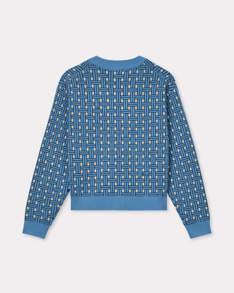 KENZO 'KENZO Weave' embroidered cardigan outlook