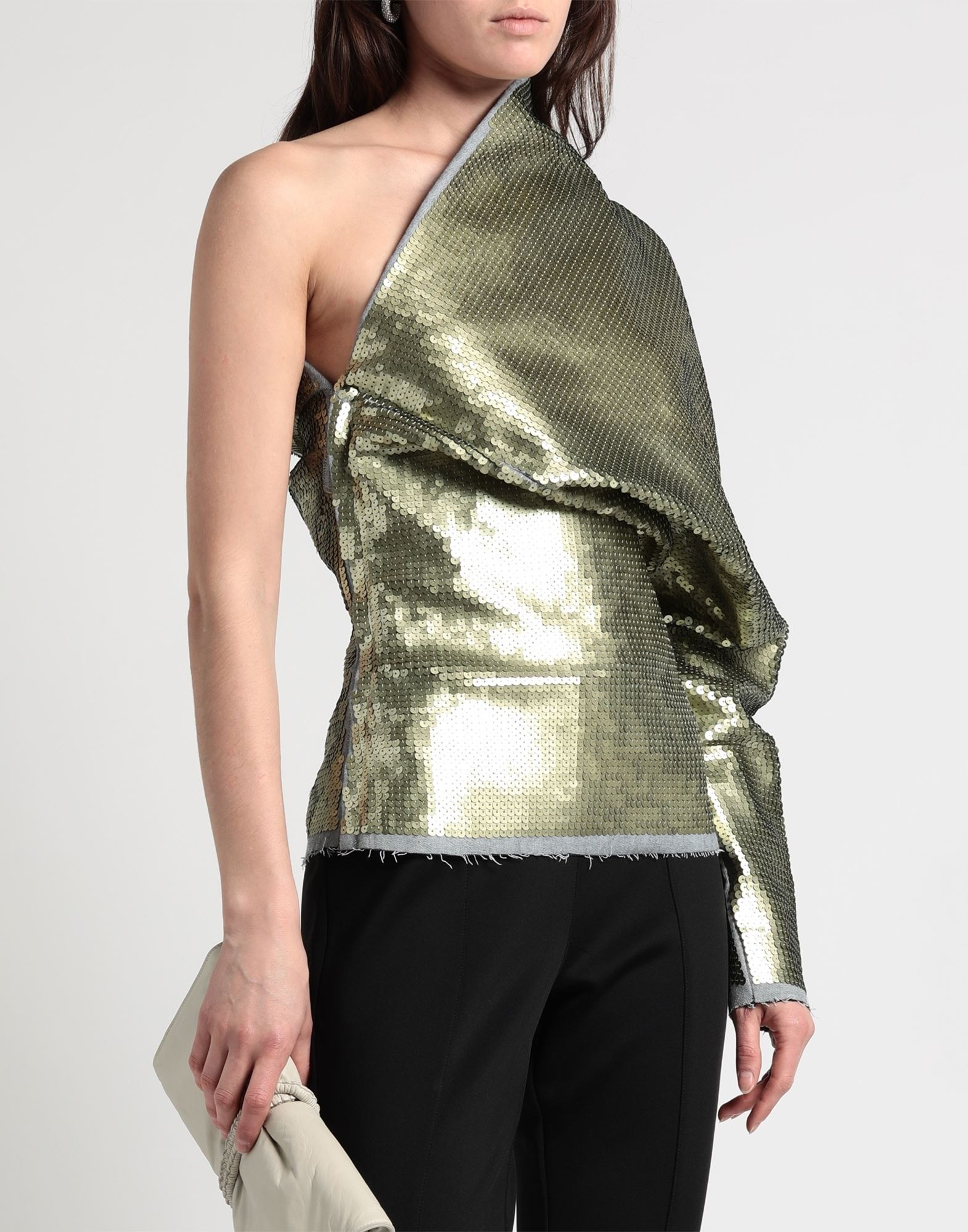 Grey Women's One-shoulder Top - 4