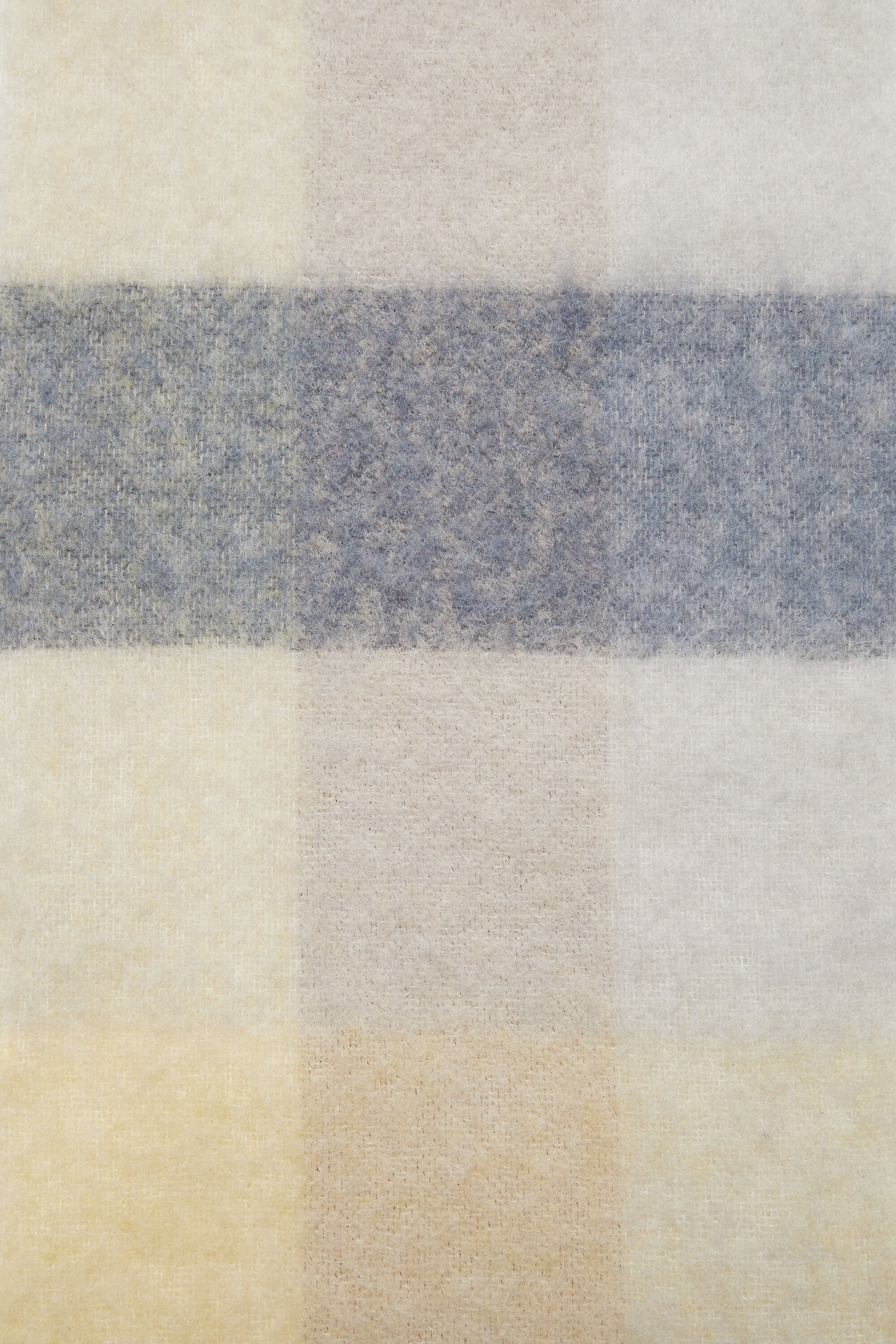 Mohair checked scarf - Vanilla/beige/lavender - 5