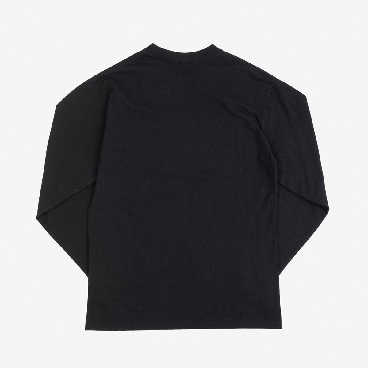 IHTL-2301-BLK 7.5oz Printed Loopwheel Crew Neck Long Sleeved T-Shirt - Black - 5