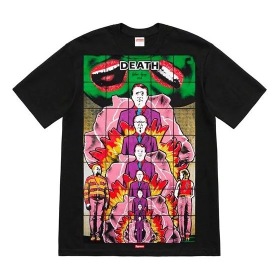 대 SS19 길버트 조지 DEATH 검정 티 SUP-SS19-544 - 1