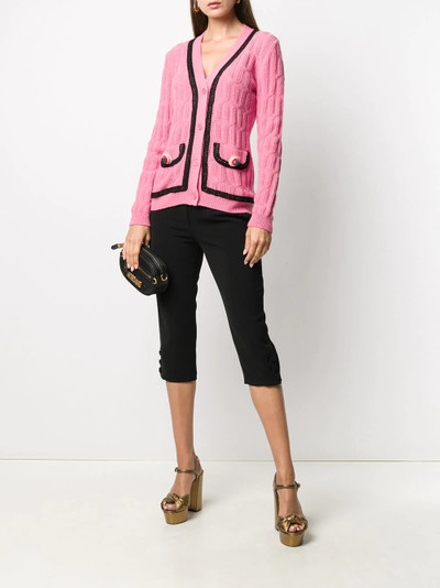 Moschino Icing-trim knitted cardigan outlook