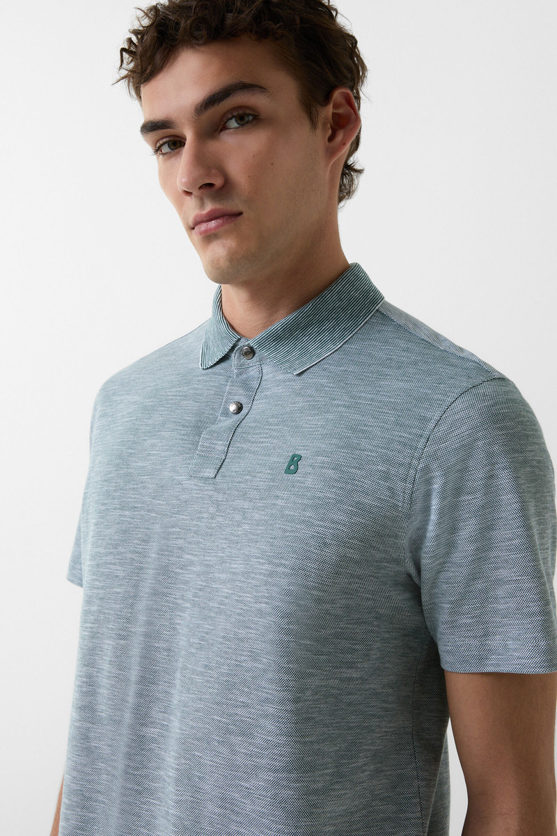 Samu polo shirt in Dark green/white 4