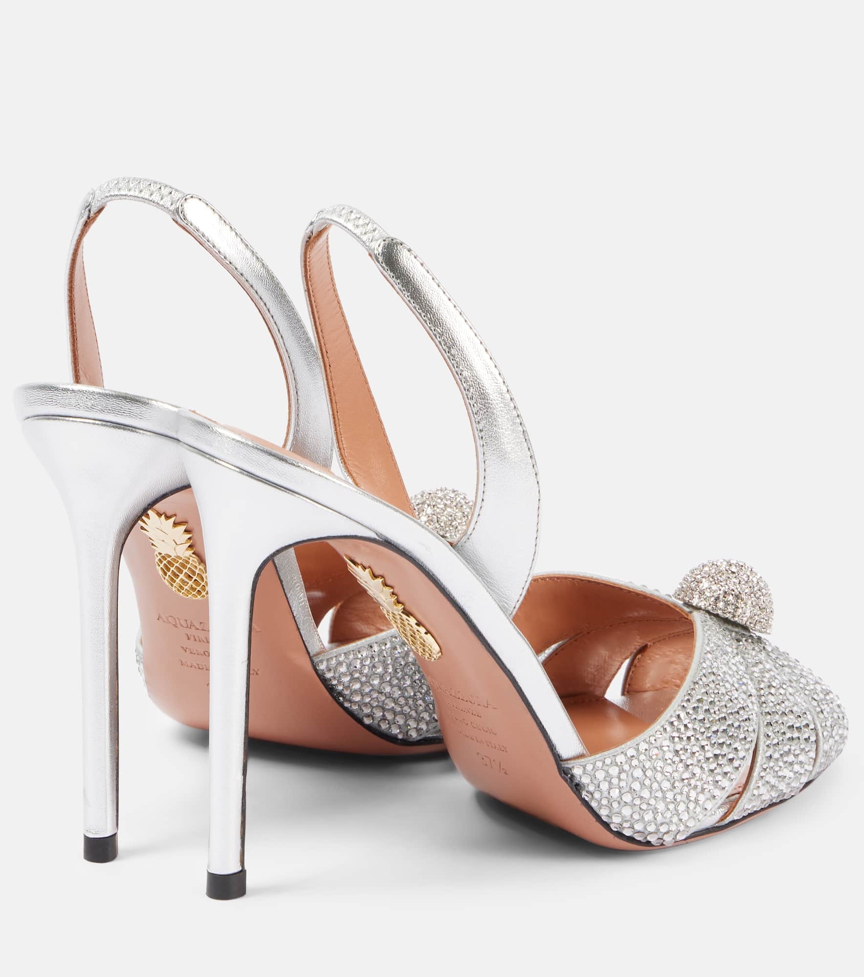 Italian Flirt 105 metallic leather sandals - 2