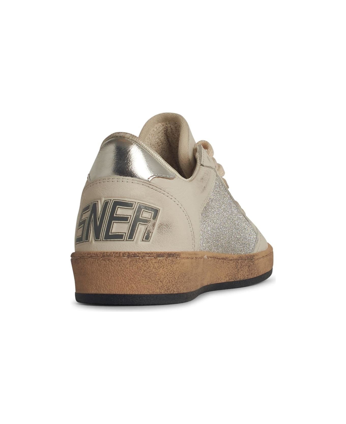 'ball Star' White Leather Sneakers - 3