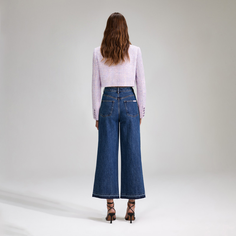 self-portrait Lilac Boucle Jacket outlook