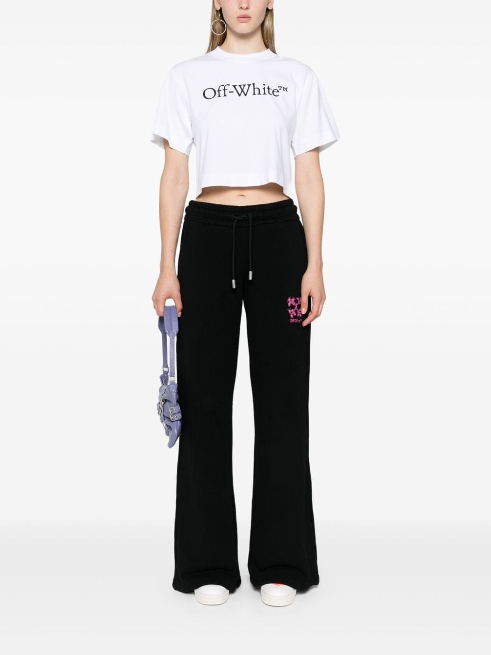 Arrows-embroidered straight trousers - 2