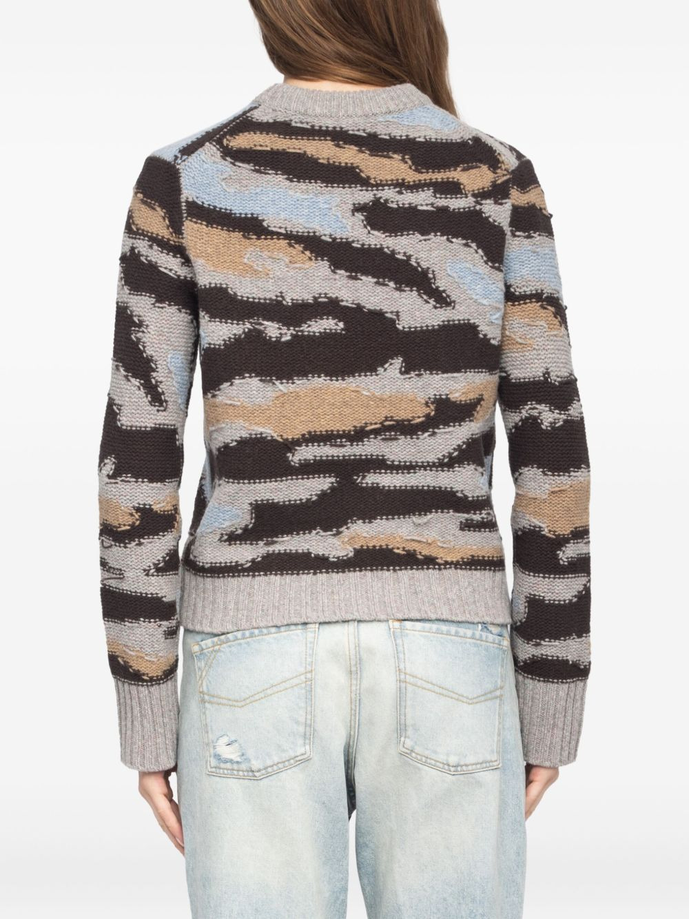 Malty patterned crew-neck sweater - 4