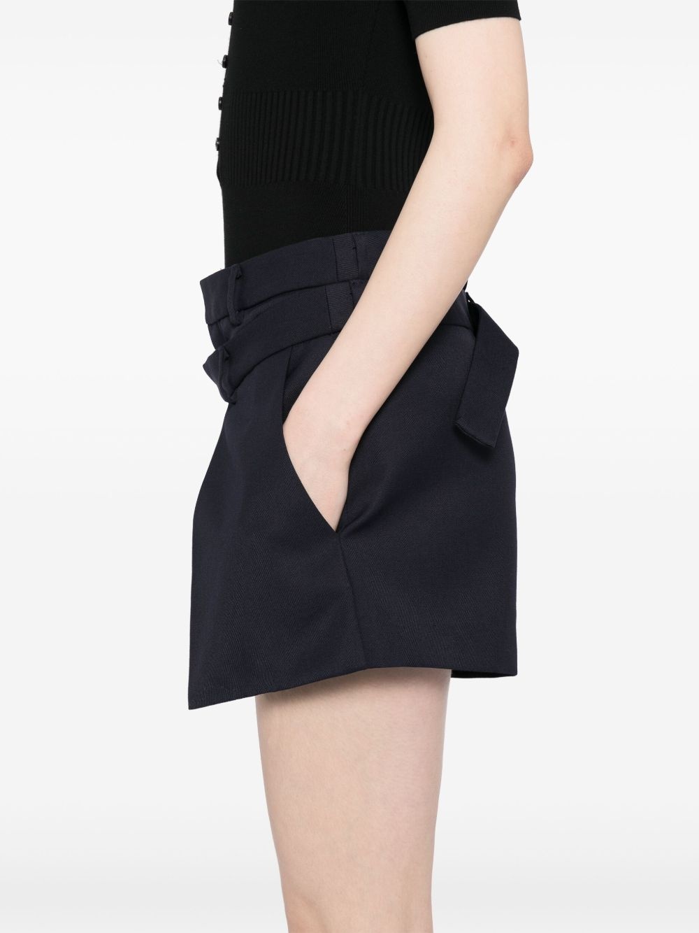 deconstructed wrap tailored shorts - 5