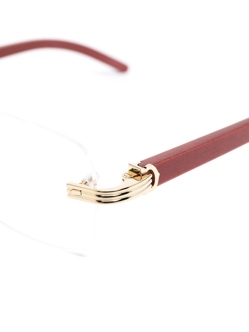 rimless square-frame glasses - 3