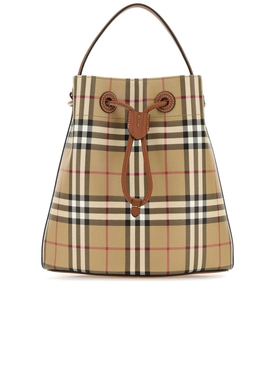 Small Check Bucket Bag - 1