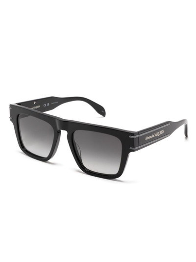 Alexander McQueen flat-top rectangular sunglasses outlook