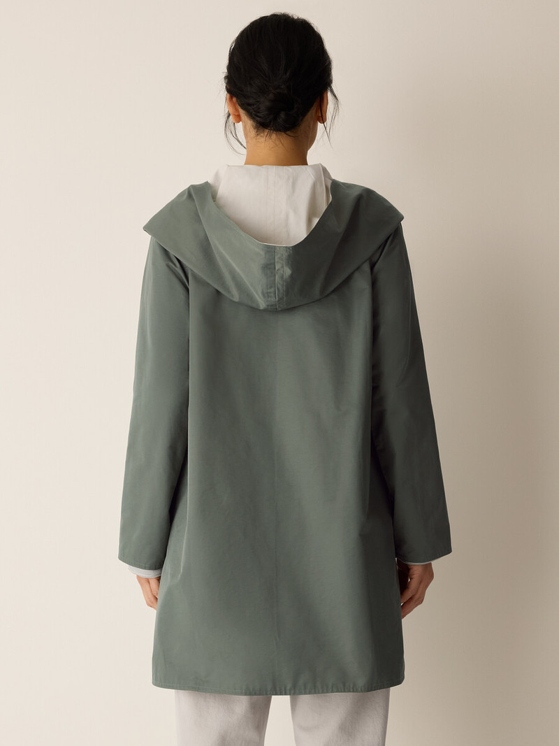 Cotton Nylon Reversible Hooded Coat 4